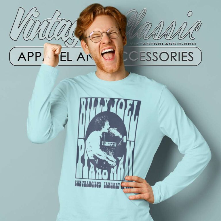 Song Piano Man 1975 Billy Joel Long Sleeve Tee Song Piano Man 1975 Billy Joel Long Sleeve Tee