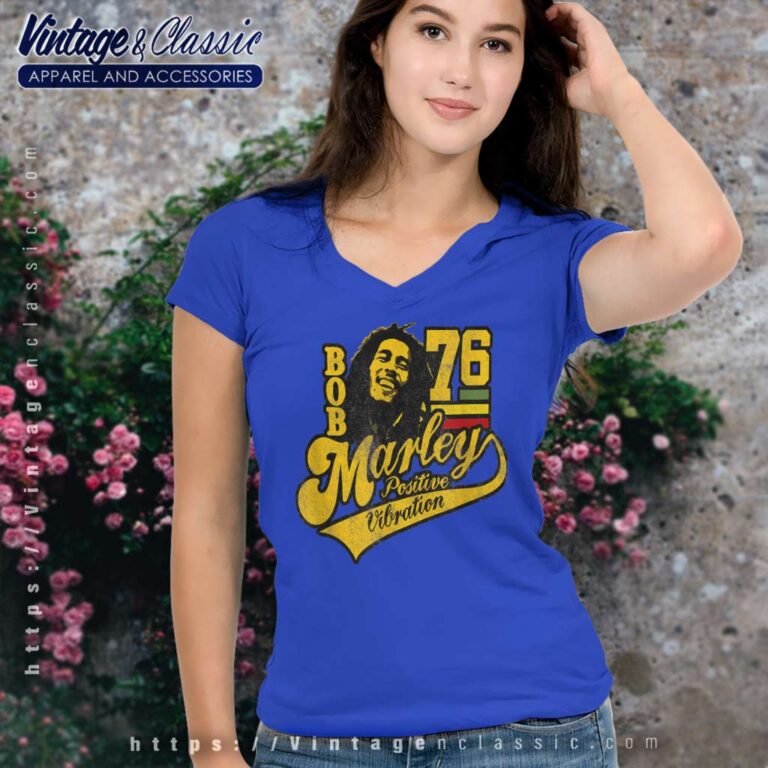 Song Positive Vibration Bob Marley V Neck TShirt Song Positive Vibration Bob Marley V Neck TShirt