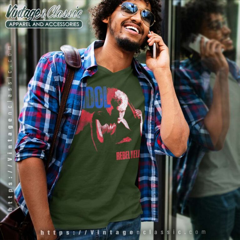 Song Rebel Yell Billy Idol V Neck TShirt Song Rebel Yell Billy Idol V Neck TShirt