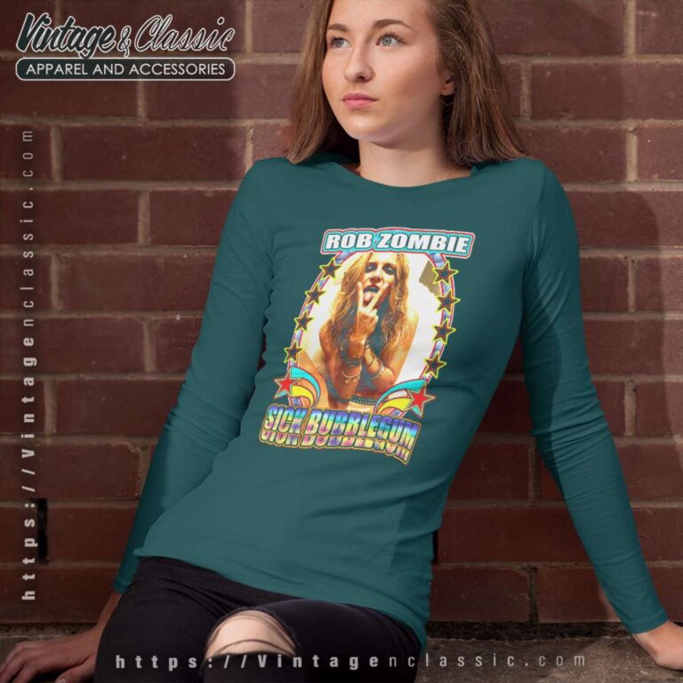 Song Sick Bubblegum Rob Zombie Long Sleeve Tee Song Sick Bubblegum Rob Zombie Long Sleeve Tee