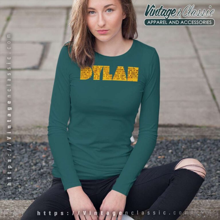 Song Subterranean Homesick Blues Bob Dylan Long Sleeve Tee Song Subterranean Homesick Blues Bob Dylan Long Sleeve Tee