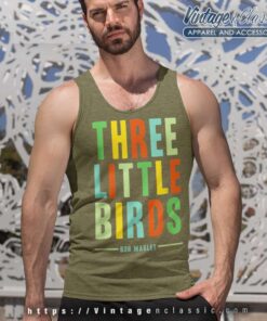 Song Three Little Birds Bob Marley Tank Top Racerback