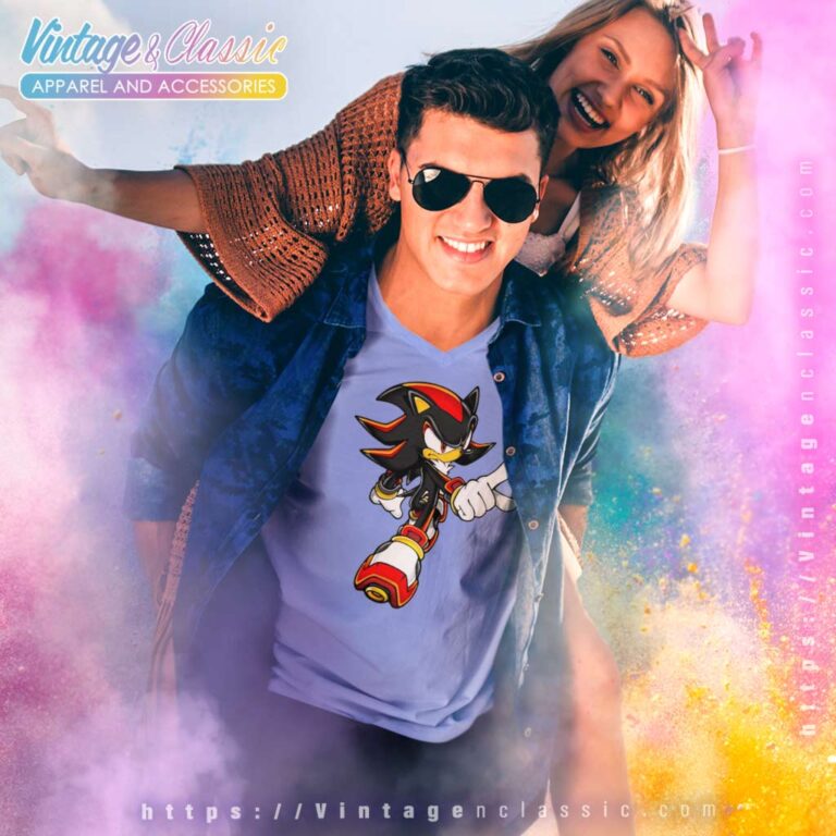 Sonic Art Assets Shadow Hedgehog 5 V Neck TShirt Sonic Art Assets Shadow Hedgehog 5 V Neck TShirt