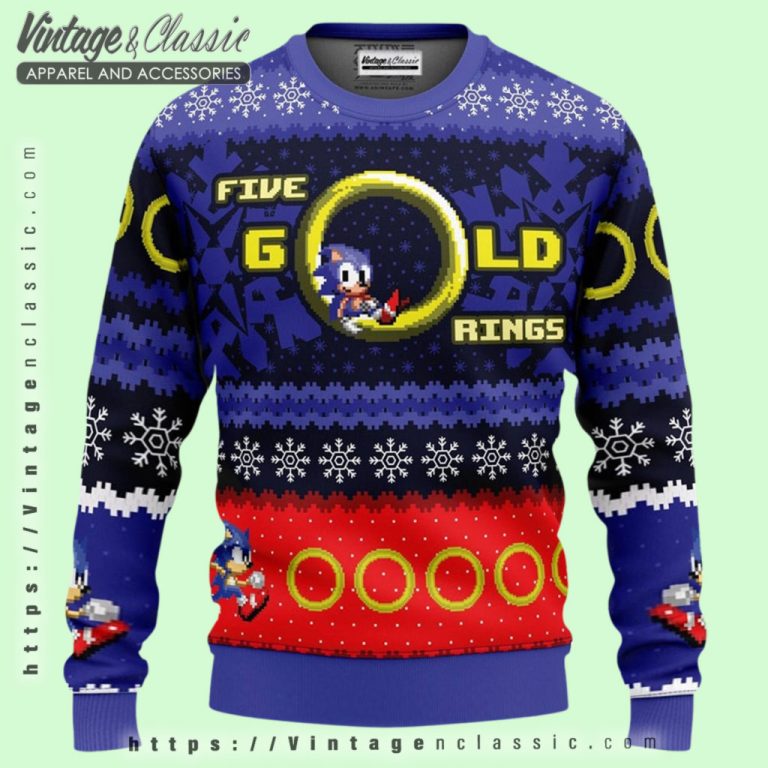 Sonic Hedgehog Gold Rings Ugly Christmas Sweater Ugly Christmas Sweater Sonic Hedgehog Gold Rings Ugly Christmas Sweater Ugly Christmas Sweater
