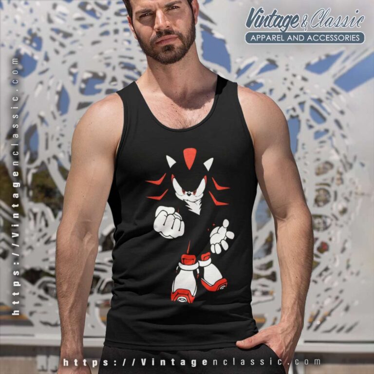 Sonic The Hedgehog Shadow Tank Top Racerback Sonic The Hedgehog Shadow Tank Top Racerback