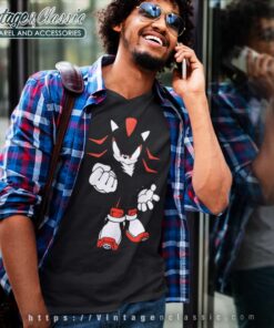 Sonic The Hedgehog Shadow Shirt 5 Sonic The Hedgehog Shadow V Neck TShirt