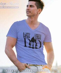 Sons First Hero Daughters First Love V Neck TShirt
