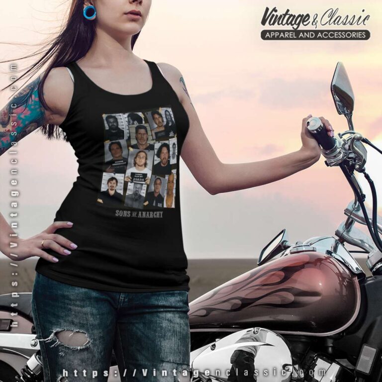 Sons Of Anarchy Group Mugshot Reaper Racer Tank Sons Of Anarchy Group Mugshot Reaper Racer Tank