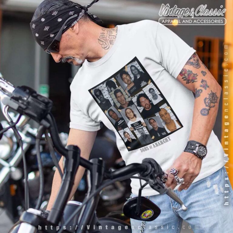 Sons Of Anarchy Group Mugshot Reaper T Shirt Sons Of Anarchy Group Mugshot Reaper T Shirt