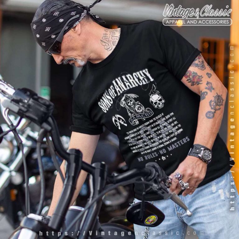 Sons Of Anarchy No Rules No Masters T Shirt Sons Of Anarchy No Rules No Masters T Shirt