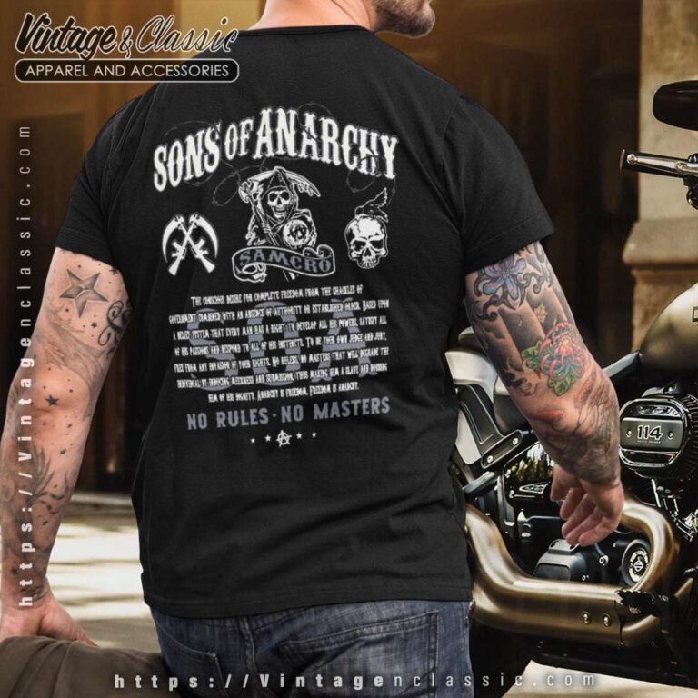Sons Of Anarchy No Rules No Masters T Shirt Back Sons Of Anarchy No Rules No Masters T Shirt Back