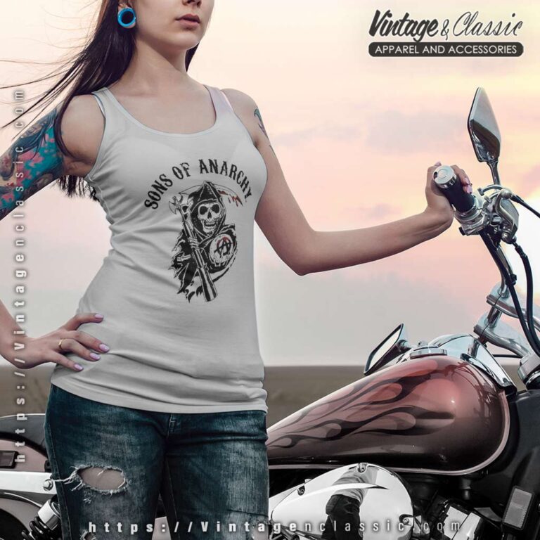 Sons Of Anarchy Reaper Logo Skull Racer Tank Sons Of Anarchy Reaper Logo Skull Racer Tank