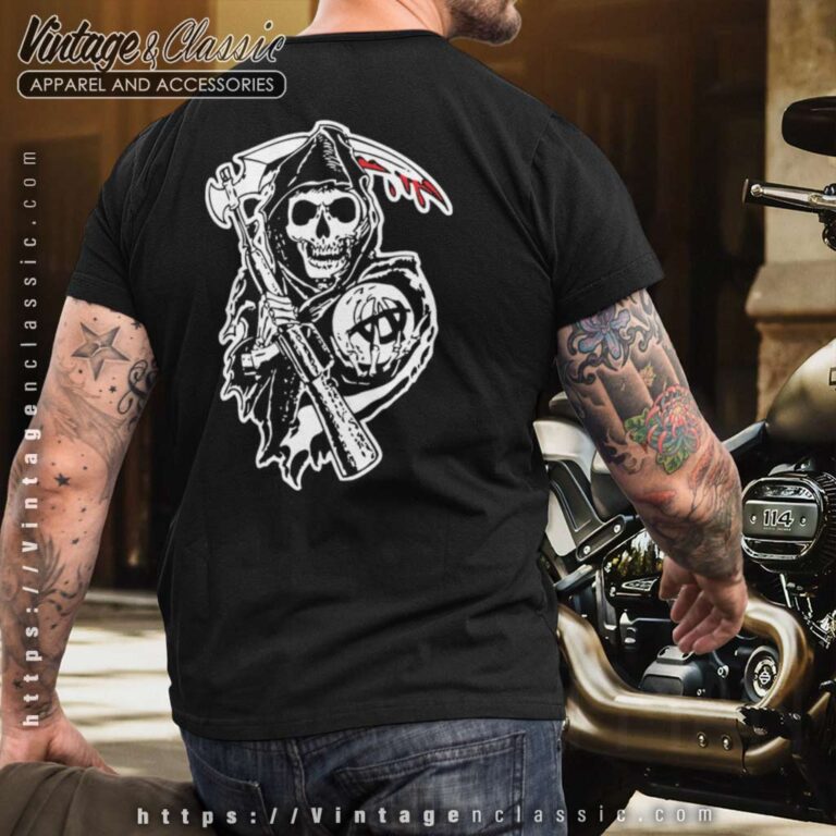 Sons of Anarchy Grim Reaper T Shirt Back Sons of Anarchy Grim Reaper T Shirt Back
