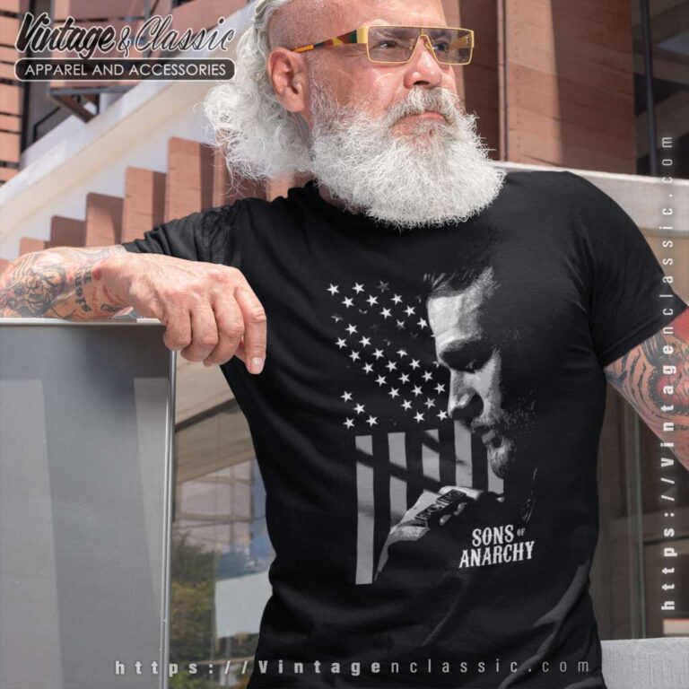 Sons of Anarchy Jax Flag Mens T Shirt Sons of Anarchy Jax Flag Mens T Shirt