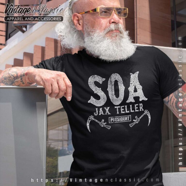 Sons of Anarchy Jax Teller President Mens T Shirt Sons of Anarchy Jax Teller President Mens T Shirt