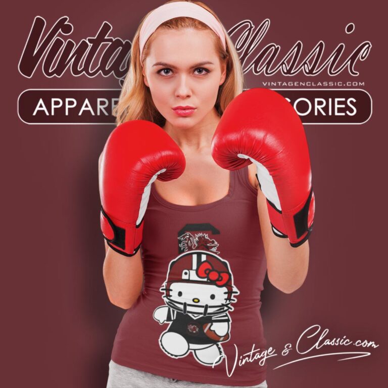 South Carolina Gamecocks Hello Kitty Tank Top Racerback South Carolina Gamecocks Hello Kitty Tank Top Racerback