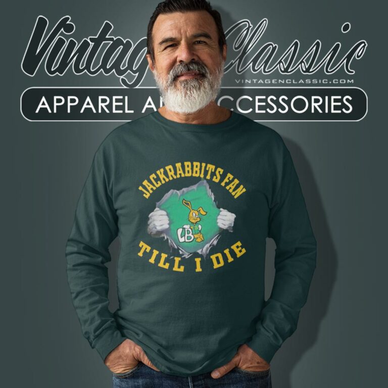 South Dakota State Jackrabbits Fan Till I Die Long Sleeve Tee South Dakota State Jackrabbits Fan Till I Die Long Sleeve Tee