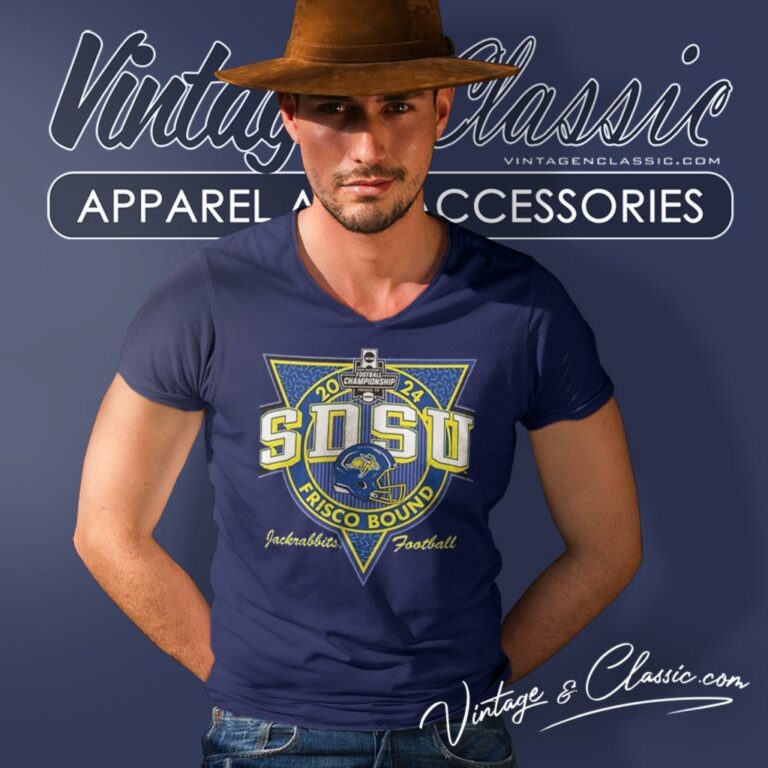 South Dakota State Jackrabbits Football Highstep Frisco Bound Fcs Championship 2024 V Neck TShirt South Dakota State Jackrabbits Football Highstep Frisco Bound Fcs Championship 2024 V Neck TShirt