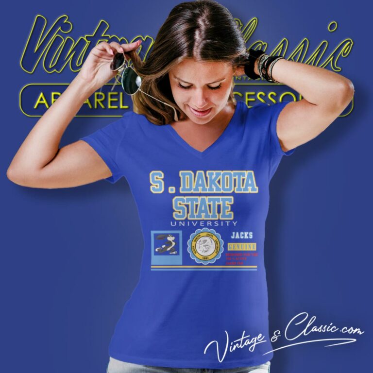 South Dakota State University Jackrabbit V Neck TShirt South Dakota State University Jackrabbit V Neck TShirt