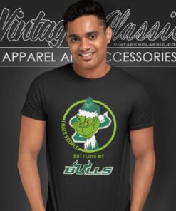 South Florida Bulls Ncaa Christmas Grinch Shirt I Hate People But I Love My South Florida T Shirt