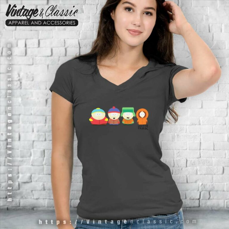 South Park Gang V Neck TShirt South Park Gang V Neck TShirt