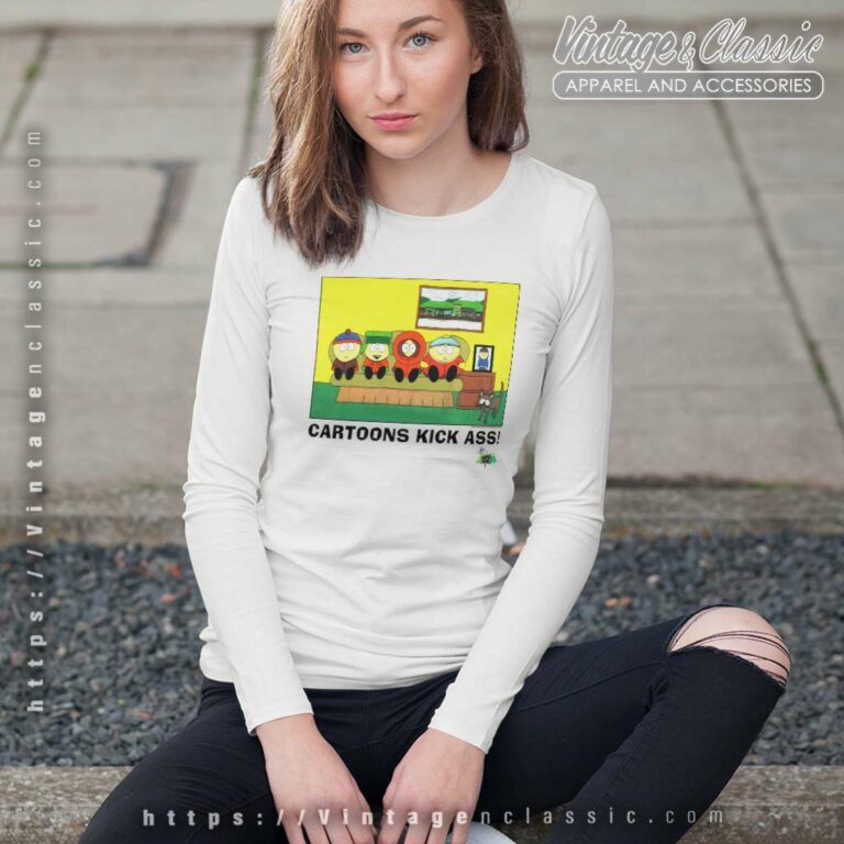 South Park Shirt Cartoons Kick Ass Long Sleeve Tee South Park Shirt Cartoons Kick Ass Long Sleeve Tee