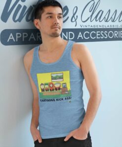 South Park Shirt Cartoons Kick Ass Tank Top Racerback