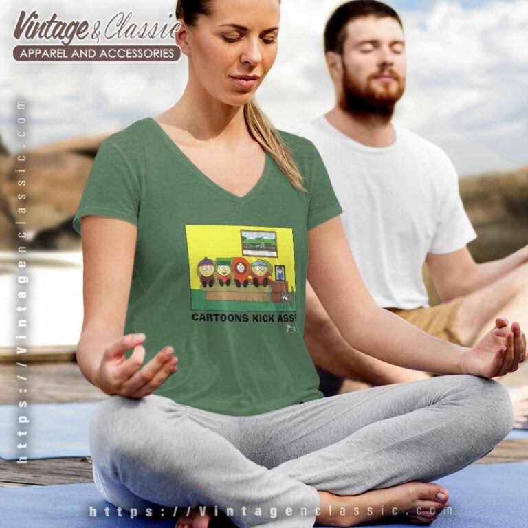 South Park Shirt Cartoons Kick Ass V Neck TShirt South Park Shirt Cartoons Kick Ass V Neck TShirt