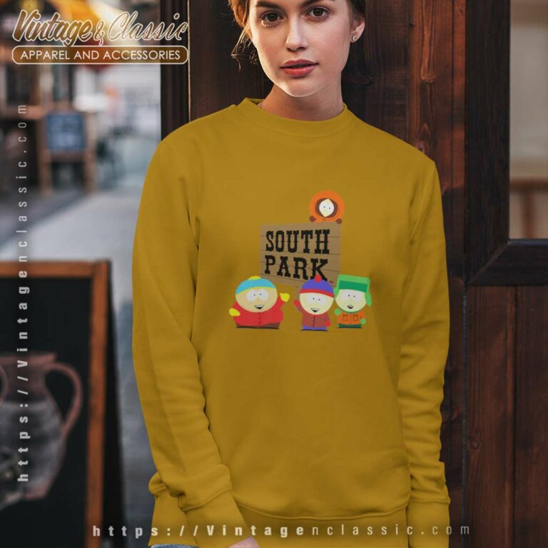 South Park Shirt Gang With Sign Sweatshirt South Park Shirt Gang With Sign Sweatshirt