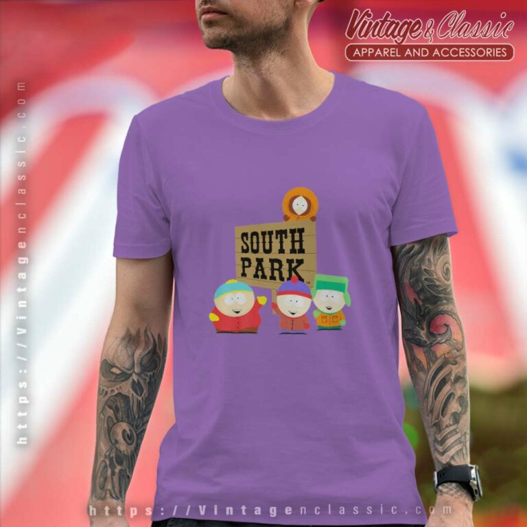 South Park Shirt Gang With Sign T Shirt South Park Shirt Gang With Sign T Shirt