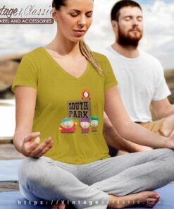 South Park Shirt Gang With Sign V Neck TShirt