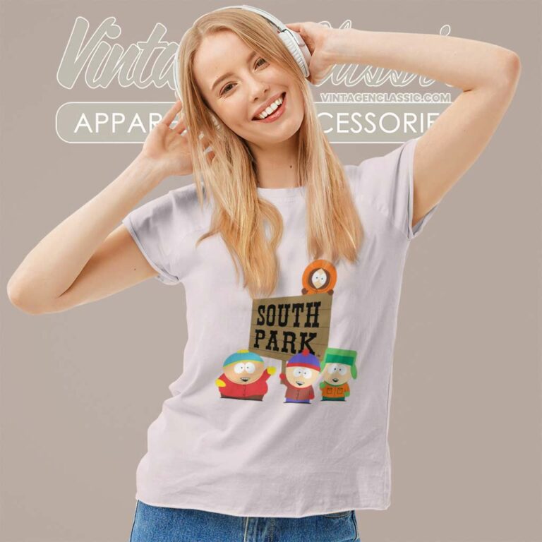 South Park Shirt Gang With Sign Women TShirt South Park Shirt Gang With Sign Women TShirt