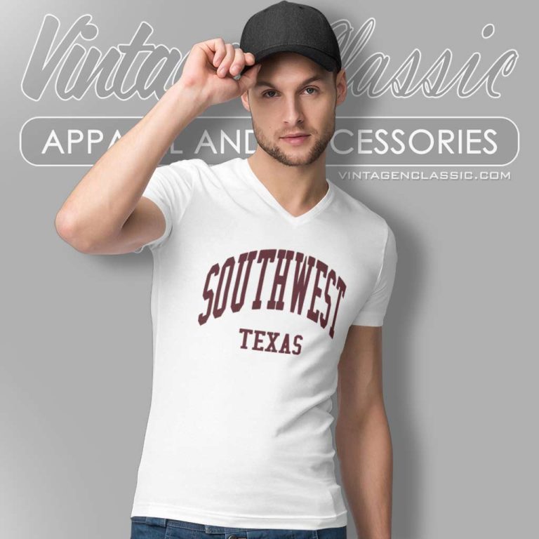 Southwest Texas State University V Neck TShirt Southwest Texas State University V Neck TShirt