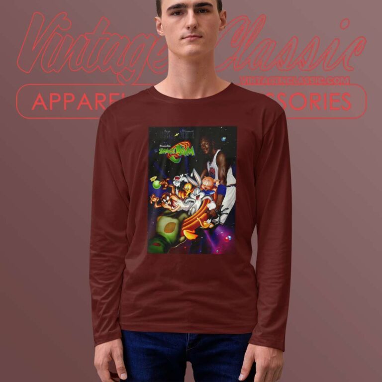 Space Jam Looney Tunes Michael Jordan Long Sleeve Tee Space Jam Looney Tunes Michael Jordan Long Sleeve Tee
