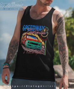 Speedway Indiana Nascar Racing Flames Vintage Tank Top Racerback