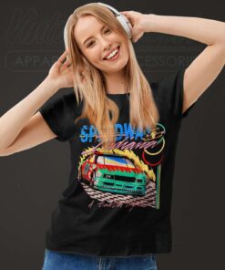 Speedway Indiana Nascar Racing Flames Vintage Women TShirt