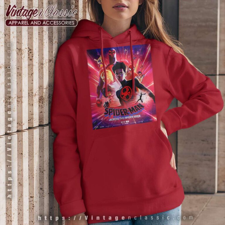 Spider Man Across The Spider Verse Poster Hoodie Spider Man Across The Spider Verse Poster Hoodie