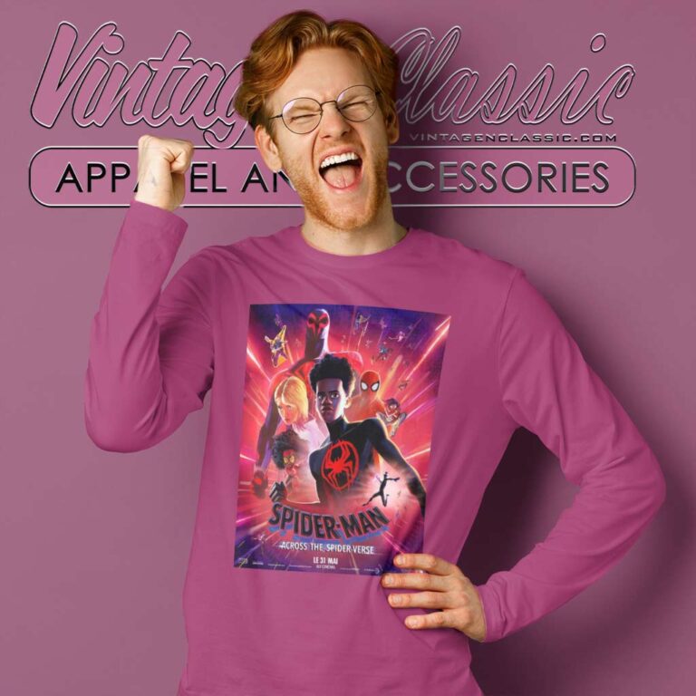 Spider Man Across The Spider Verse Poster Long Sleeve Tee Spider Man Across The Spider Verse Poster Long Sleeve Tee