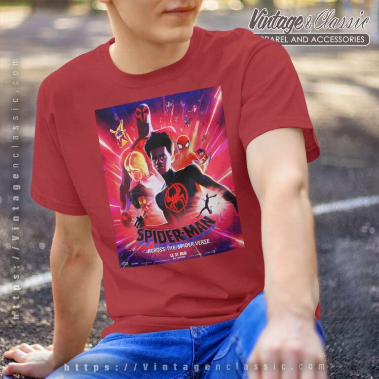Spider Man Across The Spider Verse Poster T Shirt Spider Man Across The Spider Verse Poster T Shirt