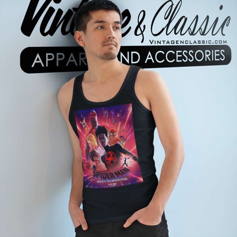 Spider Man Across The Spider Verse Poster Tank Top Racerback Spider Man Across The Spider Verse Poster Tank Top Racerback