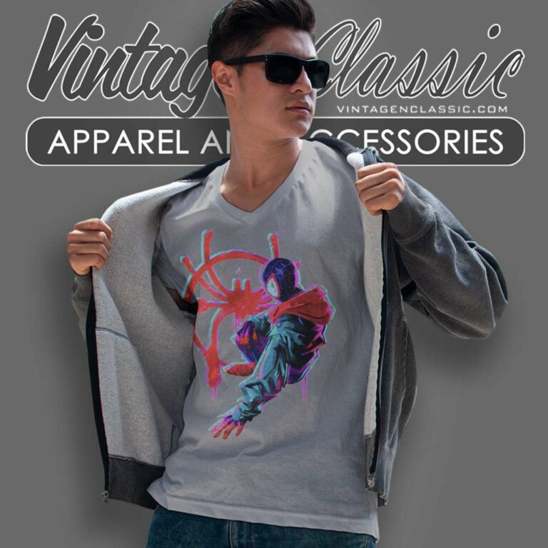 Spider Man Across The Spider Verse V Neck TShirt Spider Man Across The Spider Verse V Neck TShirt