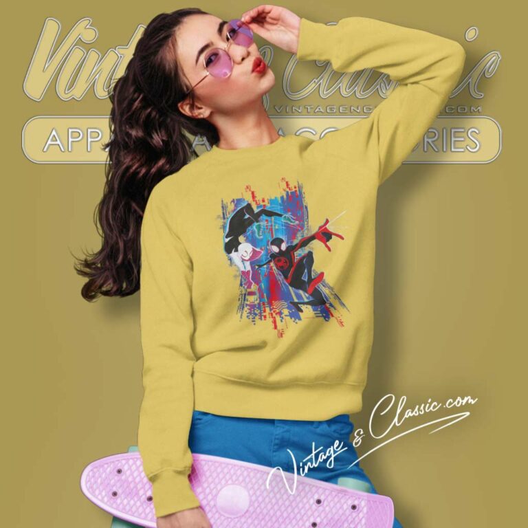 Spider Man Shirt Across The Spider Verse Miles And Gwen Sweatshirt Spider Man Shirt Across The Spider Verse Miles And Gwen Sweatshirt