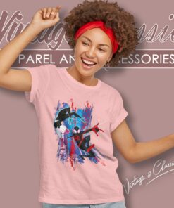 Spider Man Shirt Across The Spider Verse Miles And Gwen Women TShirt