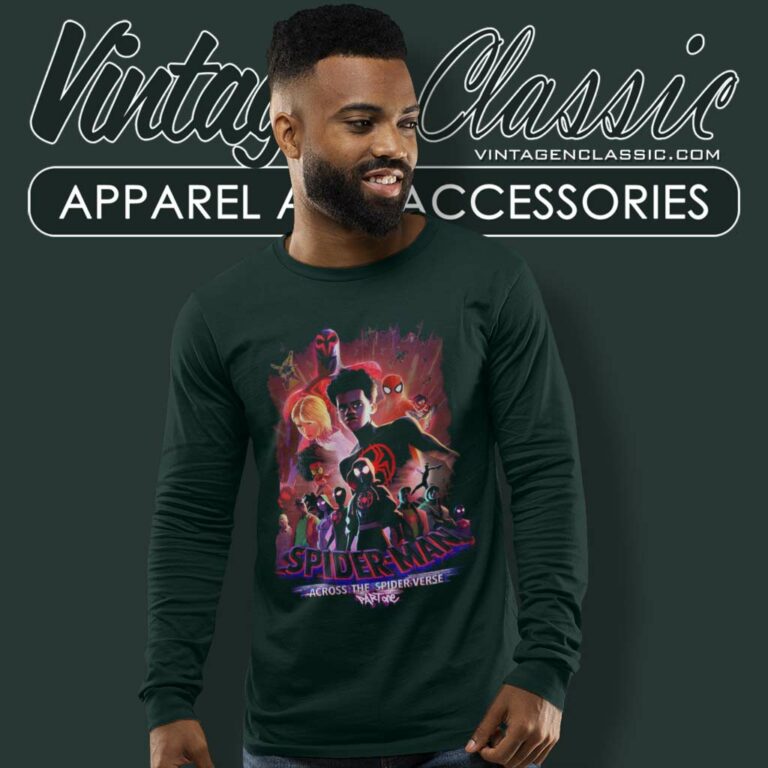 Spider Man Shirt Across The Spider Verse Part One Long Sleeve Tee Spider Man Shirt Across The Spider Verse Part One Long Sleeve Tee