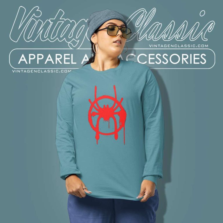Spider Man Shirt Miles Morales Spray Paint Long Sleeve Tee Spider Man Shirt Miles Morales Spray Paint Long Sleeve Tee