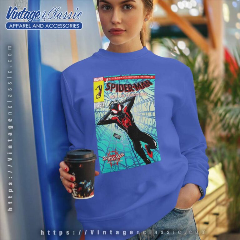Spider Man Spiderverse Collectors Comic Sweatshirt Spider Man Spiderverse Collectors Comic Sweatshirt