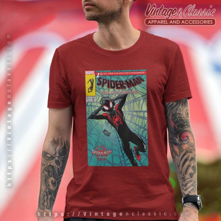 Spider Man Spiderverse Collectors Comic T Shirt Spider Man Spiderverse Collectors Comic T Shirt