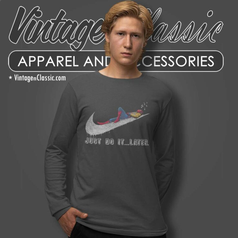 Spider man Just Do It Later Long Sleeve Tee Spider man Just Do It Later Long Sleeve Tee