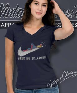 Spider man Just Do It Later V Neck TShirt
