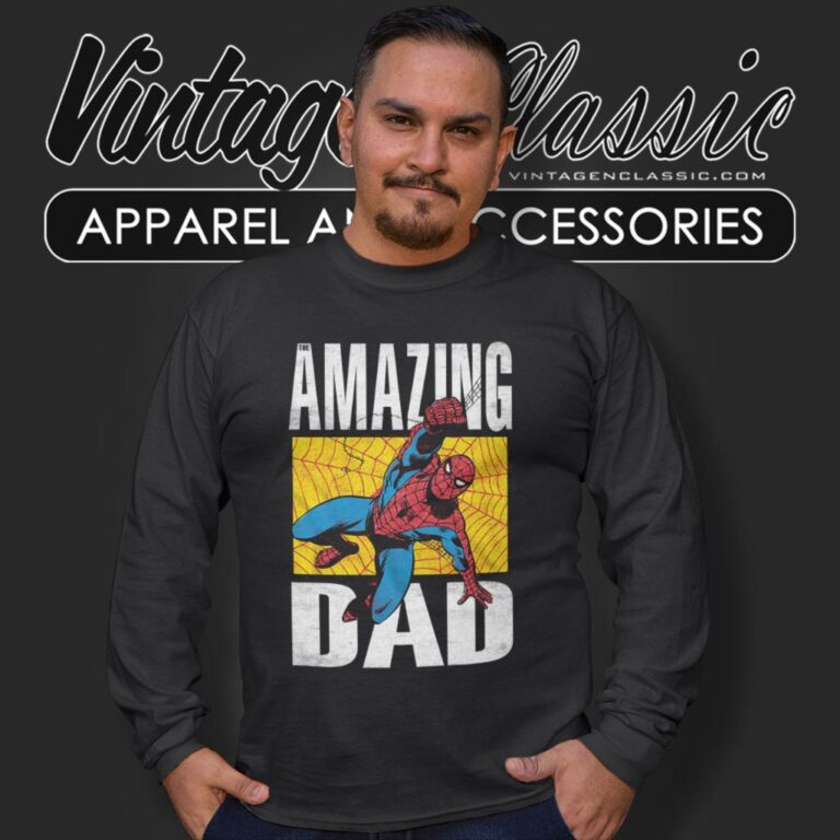 Spiderman Amazing Dad Long Sleeve Tee Spiderman Amazing Dad Long Sleeve Tee